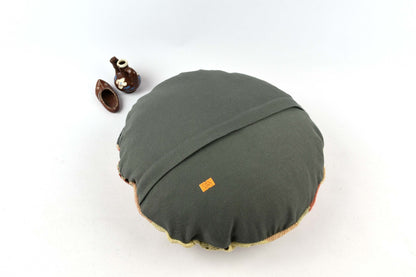 Kilim Round Pillow Cover 18" in Tribal Vintage Turkish Carpet Round Cushion 4953