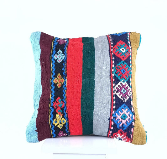 16x16 Ethnic Vintage Turkish Rug Pillow Cover Home Decorative Boho Cushion A530