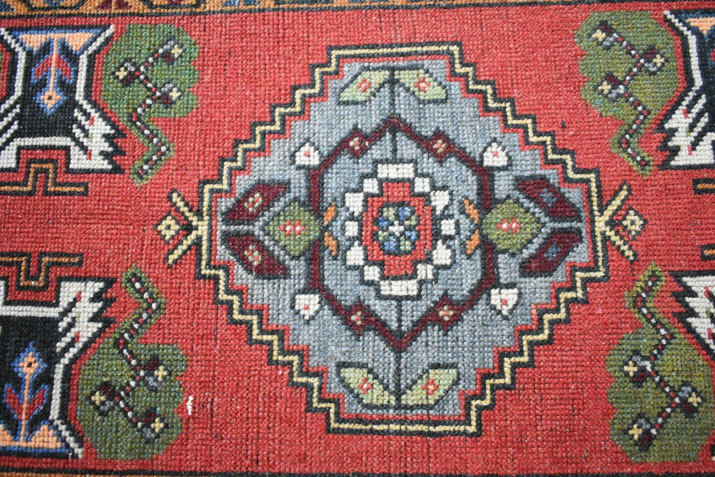 Anatolian Runner 3.3x1.7 ft Vintage Turkish Runner Oushak Runner Rug Y20