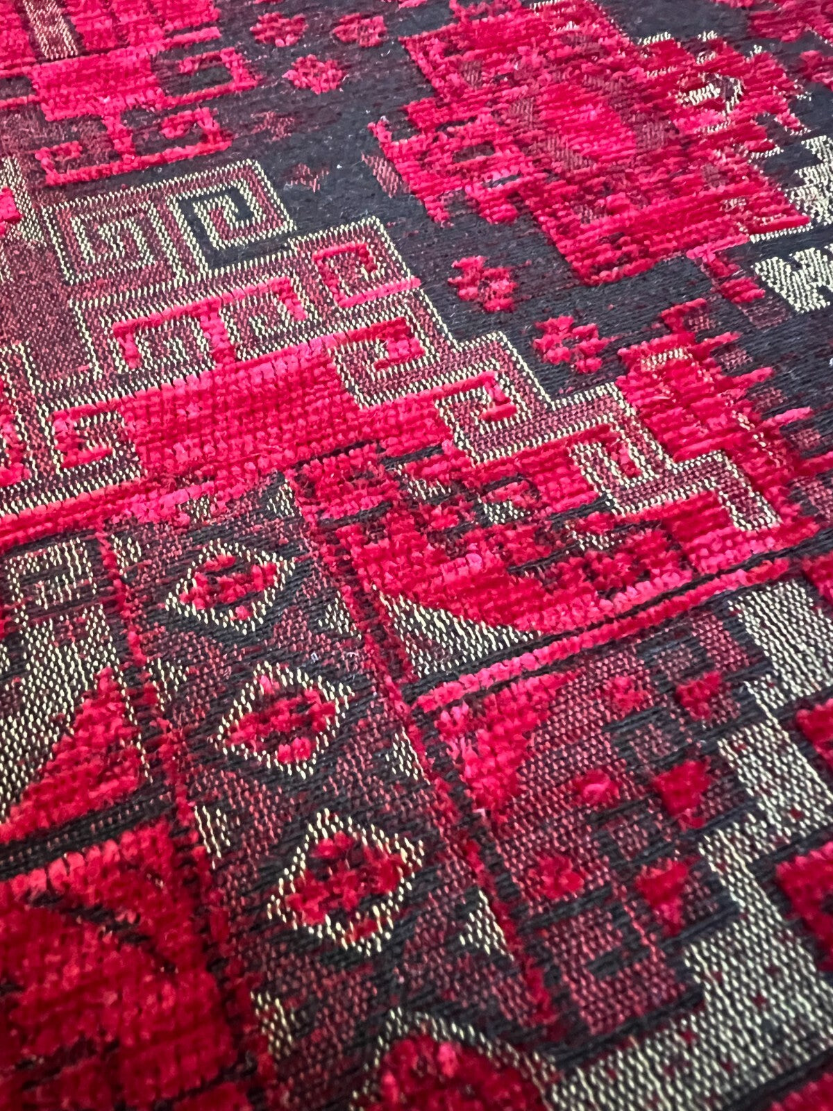 Kilim Pattern Upholstery Fabric Oriental Ethnic Design Decorative Boho Tapestry