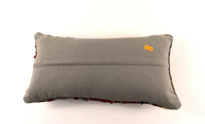 8x16 Kilim Pillow Cover Vintage Tribal Oushak Kilim Ethnic Lumbar Cover A2979