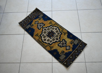  Oushak Runner 3.3x1.3 ft Vintage Turkish Runner Floor Runner Faded Runner Y22