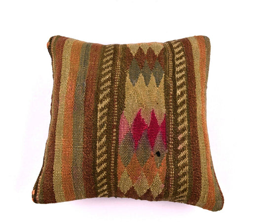 16x16 Ethnic Vintage Turkish Rug Pillow Cover Home Decorative Boho Cushion 4548