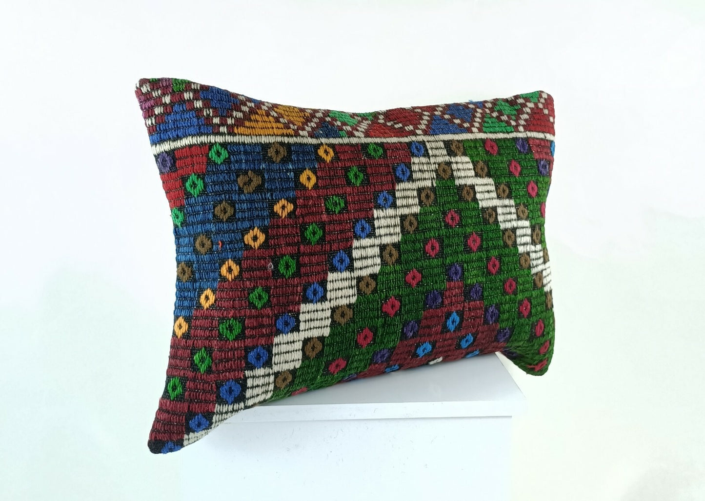 Kilim Cushion Cover 16x24 Throw Pillow Cover Decorative Handmade Lumbar E1264