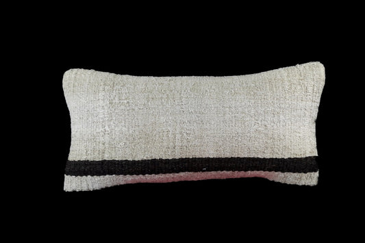 10x20 Kilim Lumbar Pillow Cover Vintage Ethnic Oushak Kilim Pillow Cover E1142