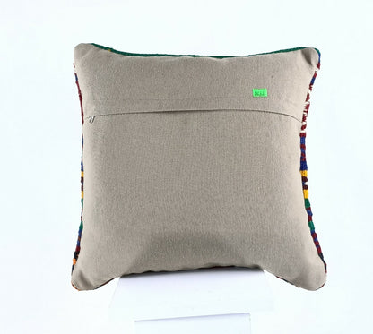 Oushak Kilim Pillow Cover 16x16 Handmade Rug Traditional Sofa Couch Cushion A566