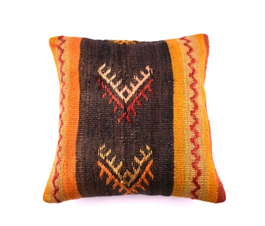 16x16 Ethnic Vintage Turkish Rug Pillow Cover Home Decorative Boho Cushion 4515