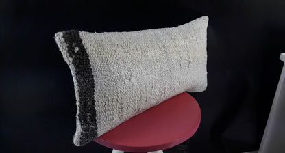 10x20 Kilim Lumbar Pillow Cover Vintage Ethnic Oushak Kilim Pillow Cover E1141