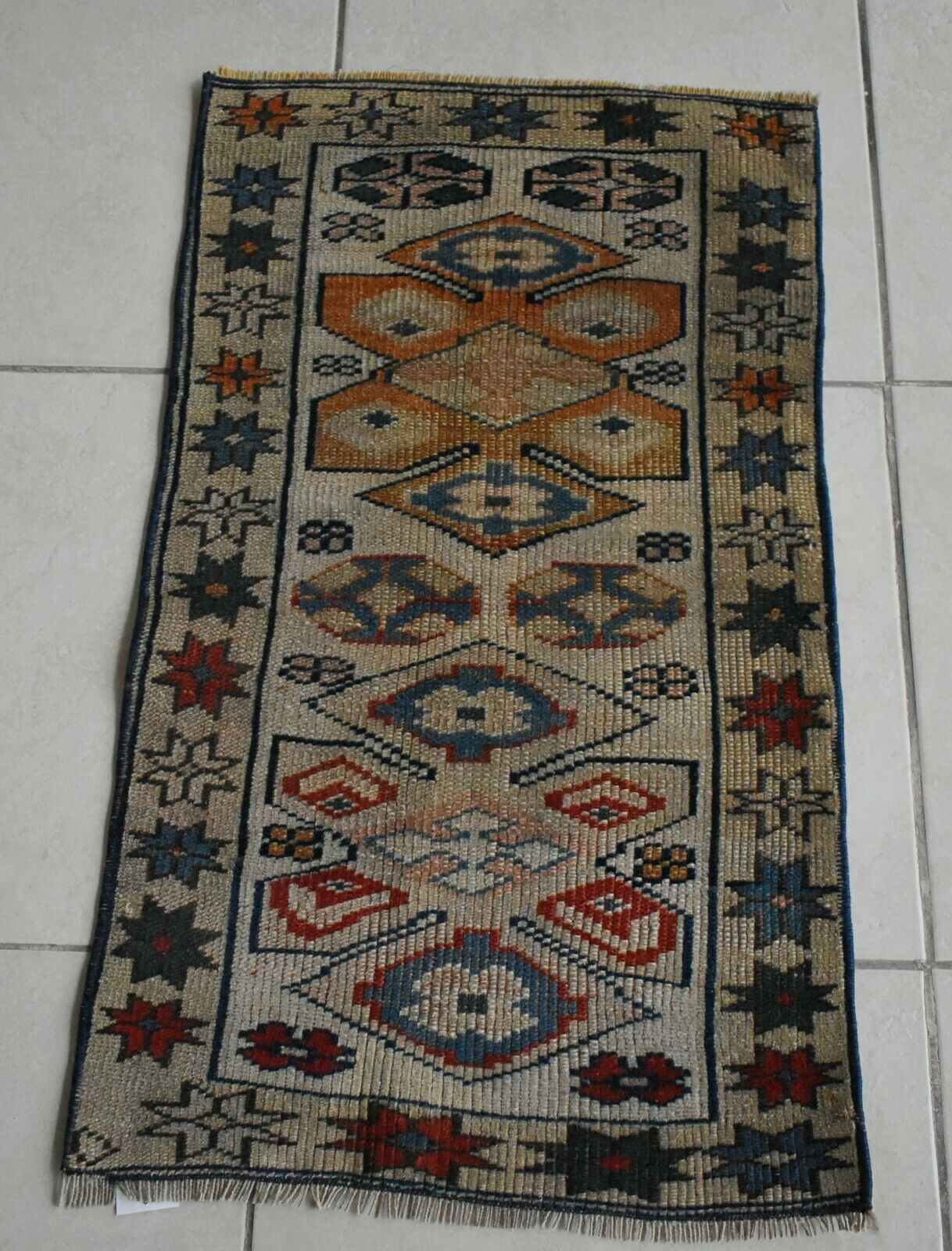 2.7x1.6 ft Small Turkish Runner Vintage Oushak Rug Anatolian Rug Faded Rug Y27