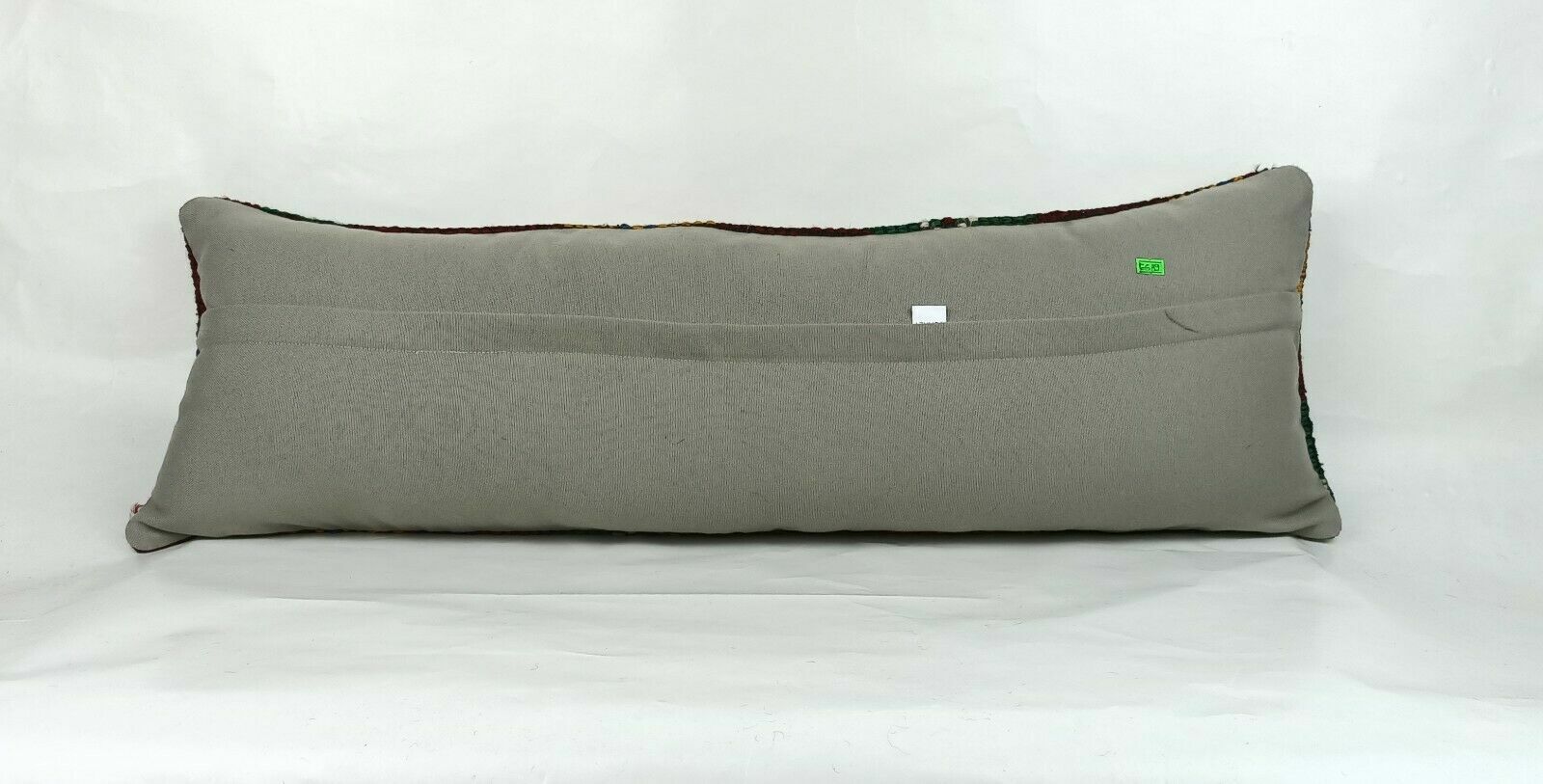 Kilim Pillow Cover 12x36 Handknotted Turkish Tribal Ethnic Lumbar Cushion E689