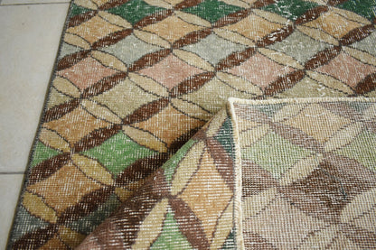 Vintage Runner 8.7x2.4 ft Oushak Runner Anatolian Rug Faded Turkish Runner R28