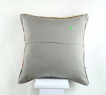 20x20 Kilim Pillow Cover Handmade Vintage Oushak Kilim Cushion Cover 2543