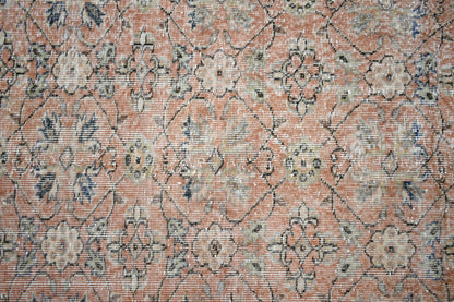 Vintage Oushak Rug 6.5x3.3 ft Turkish Floor Rug Faded Area Rug Oriental Rug U05