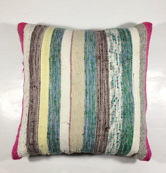 18"x18" Kilim Pillow Cover  Handmade Turkish Vintage Cushion Tribal Lumbar 180