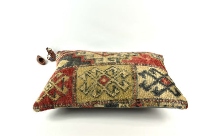 16x24 Kilim Pillow Cover Handmade Vintage Anatolian Lumbar Cushion Cover A2681