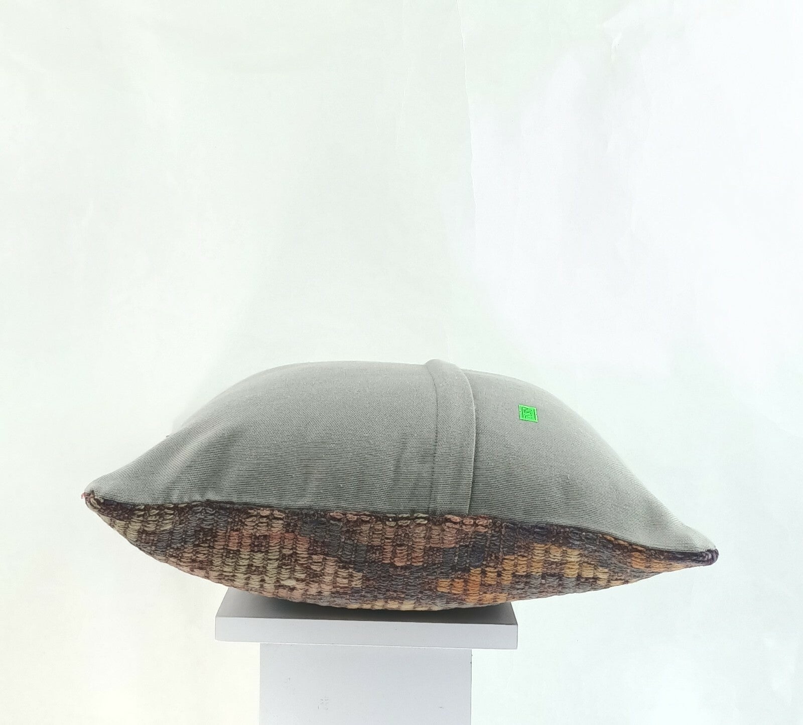 Handmade Kilim Pillow Cover 16x16 Anatolian Traditional Wool Lumbar Cushion A832