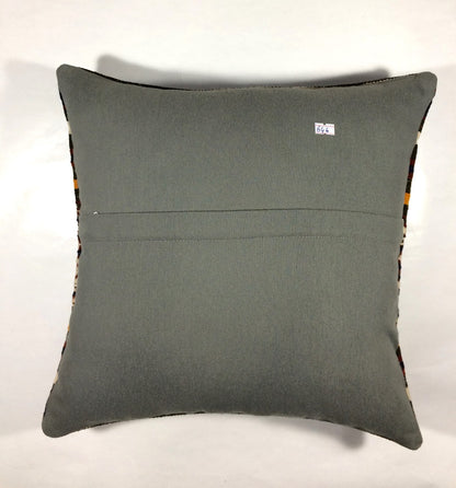 18"x18" Kilim Pillow Cover  Handmade Turkish Vintage Cushion Tribal Lumbar 646