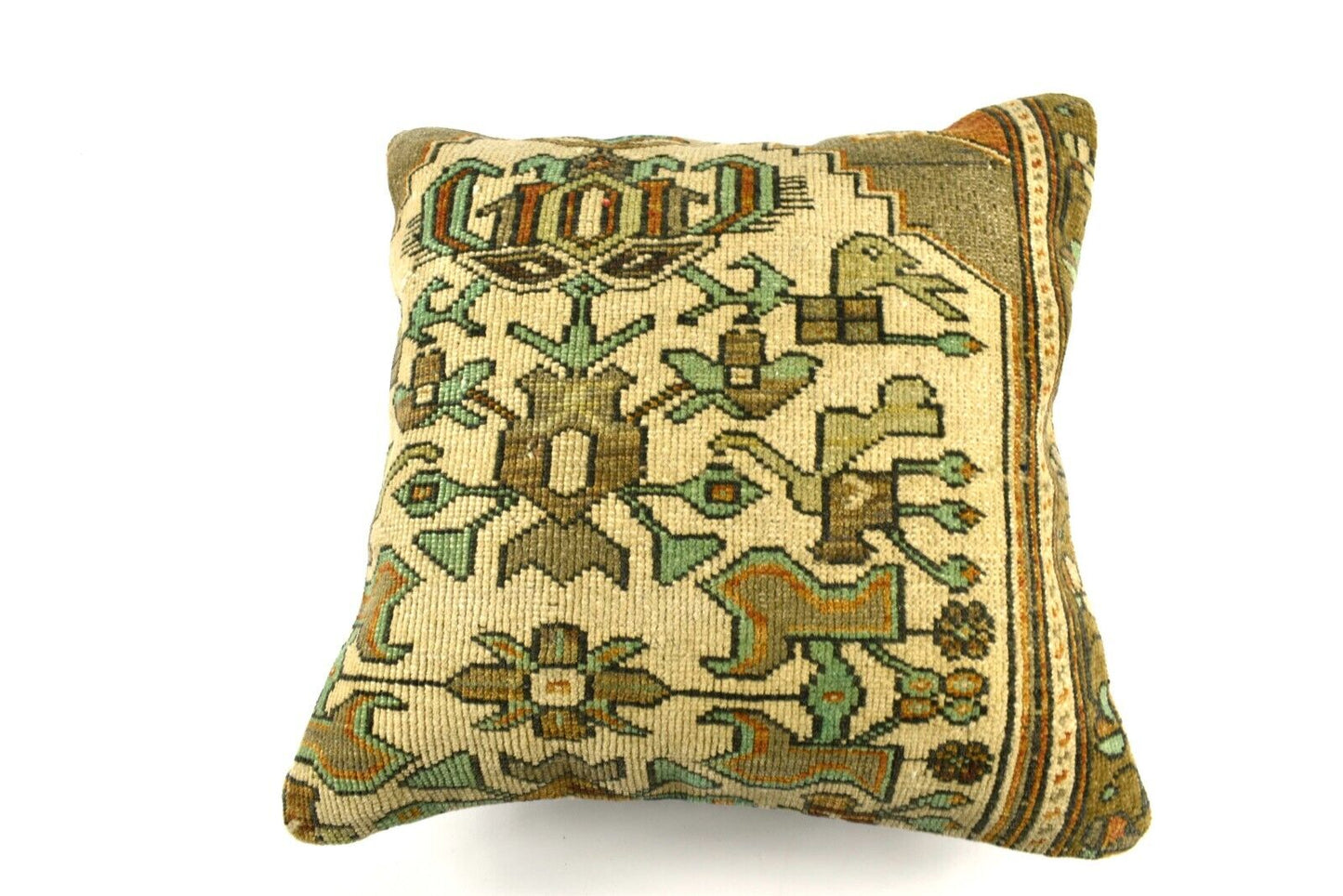 20x20 Kilim Pillow Cover Handmade Vintage Oushak Kilim Cushion Cover 4093