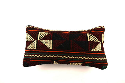 8x16 Kilim Pillow Cover Vintage Tribal Oushak Kilim Ethnic Lumbar Cover A2980