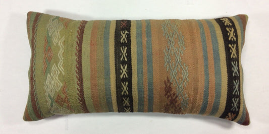 Home Decorative Handmade 12x24 Tribal Vintage Turkish Kilim Pillow Cover 1167