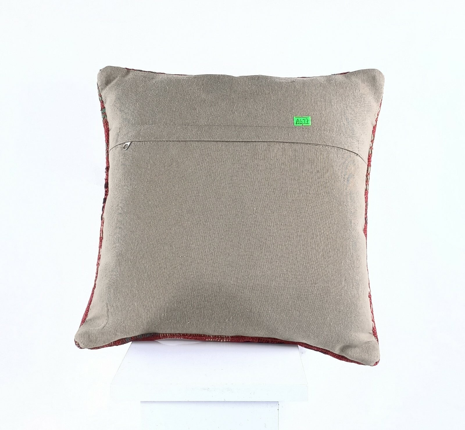 Turkish Handmade Kilim Pillow Cover 16x16 Home Decorative Wool Throw Lumbar A637