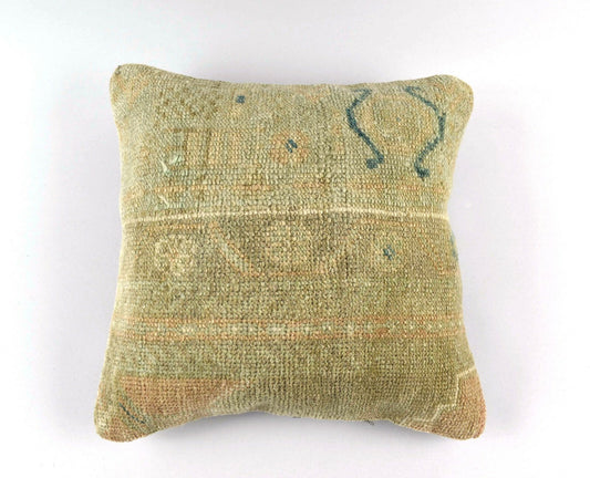 16x16 Ethnic Vintage Turkish Rug Pillow Cover Home Decorative Boho Cushion A3158