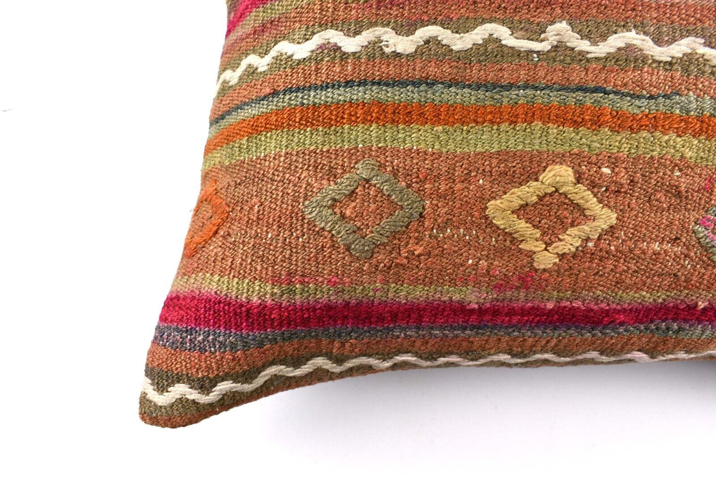 20x20 Kilim Pillow Cover Handmade Vintage Oushak Kilim Cushion Cover 4682