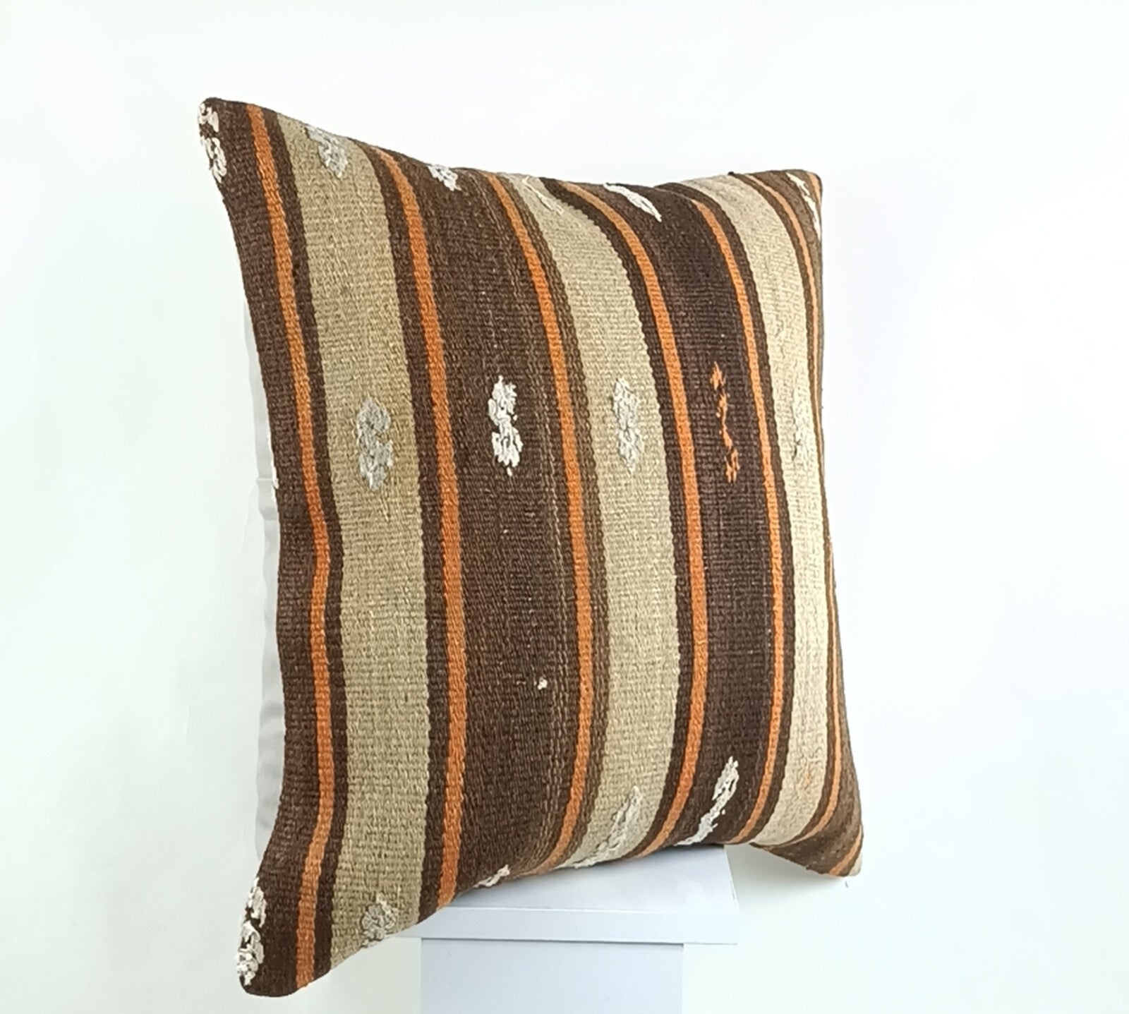 20x20 Kilim Pillow Cover Handmade Vintage Oushak Kilim Cushion Cover 2549