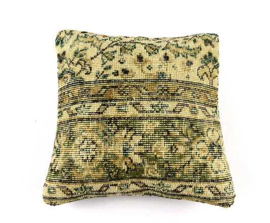 16x16 Oushak Rug Pillow Cover Decorative Handmade Vintage Cushion Cover A3140