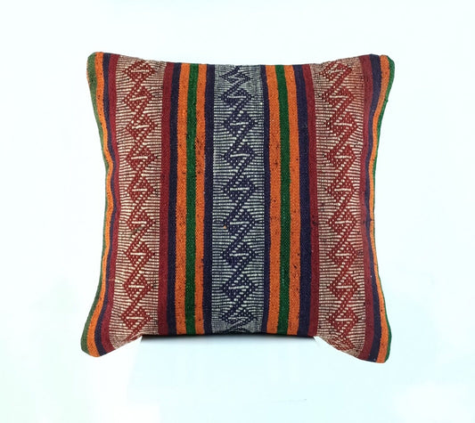 16x16 Ethnic Vintage Turkish Rug Pillow Cover Home Decorative Boho Cushion 2297