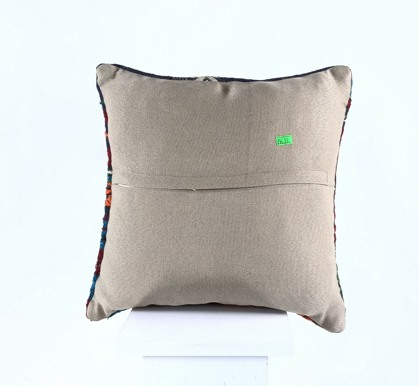 Turkish Handmade Kilim Pillow Cover 16x16 Home Decorative Wool Throw Lumbar A630