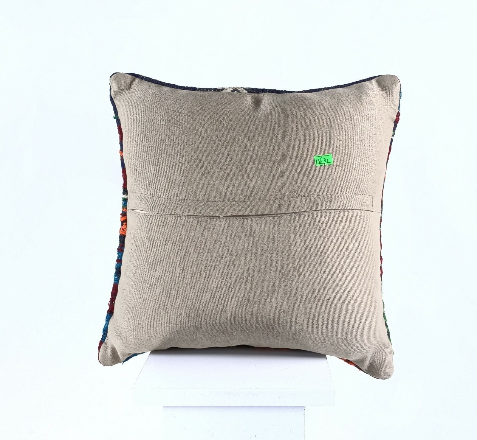 Turkish Handmade Kilim Pillow Cover 16x16 Home Decorative Wool Throw Lumbar A630