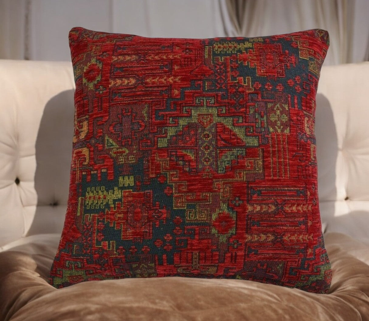 Kilim Pillow Cover Handmade Ethnic Rug Tribal Rustic Lumbar Cushion with Insert