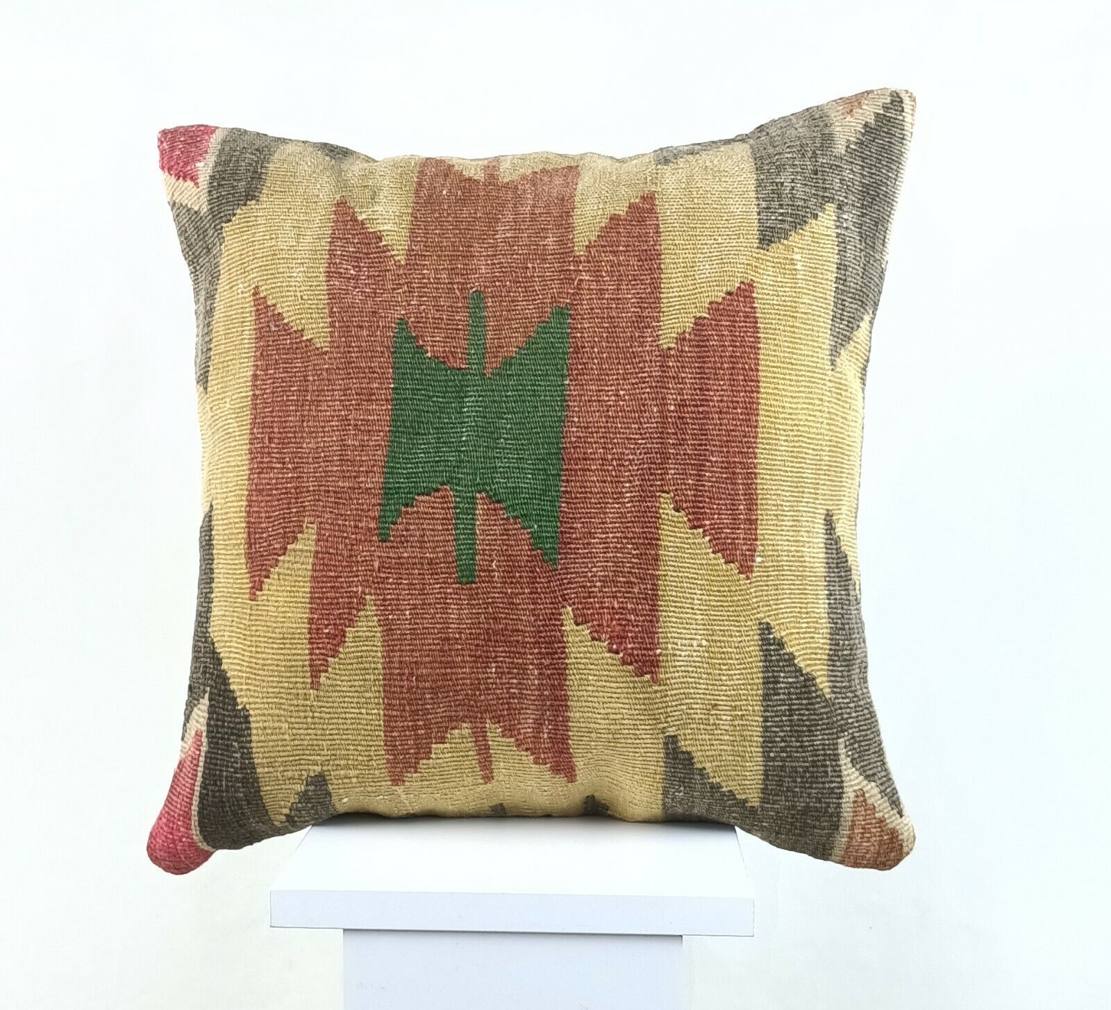 Kilim Pillow Cover 16x16 Oriental Traditional Handmade Bohemian Cushion A1137