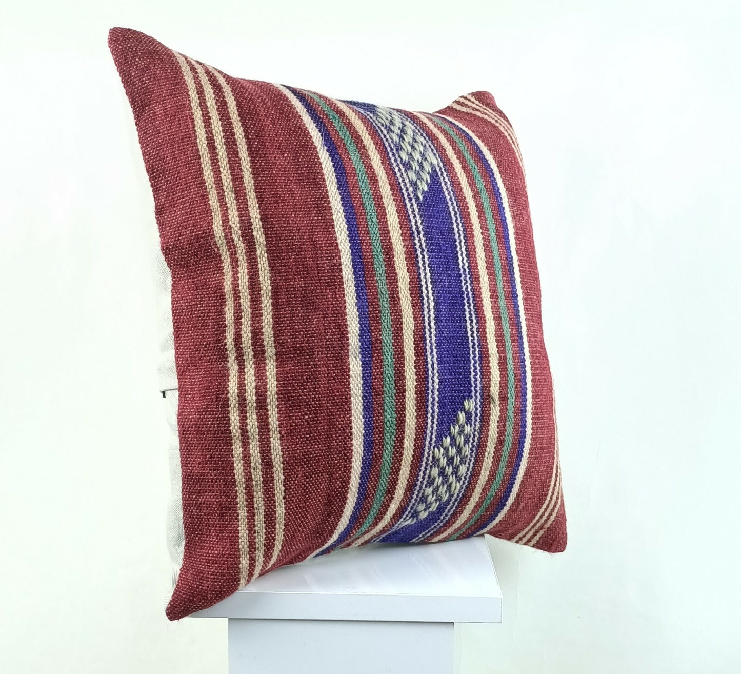Kilim Pillow Cover 16x16 Oriental Traditional Handmade Bohemian Cushion A1141