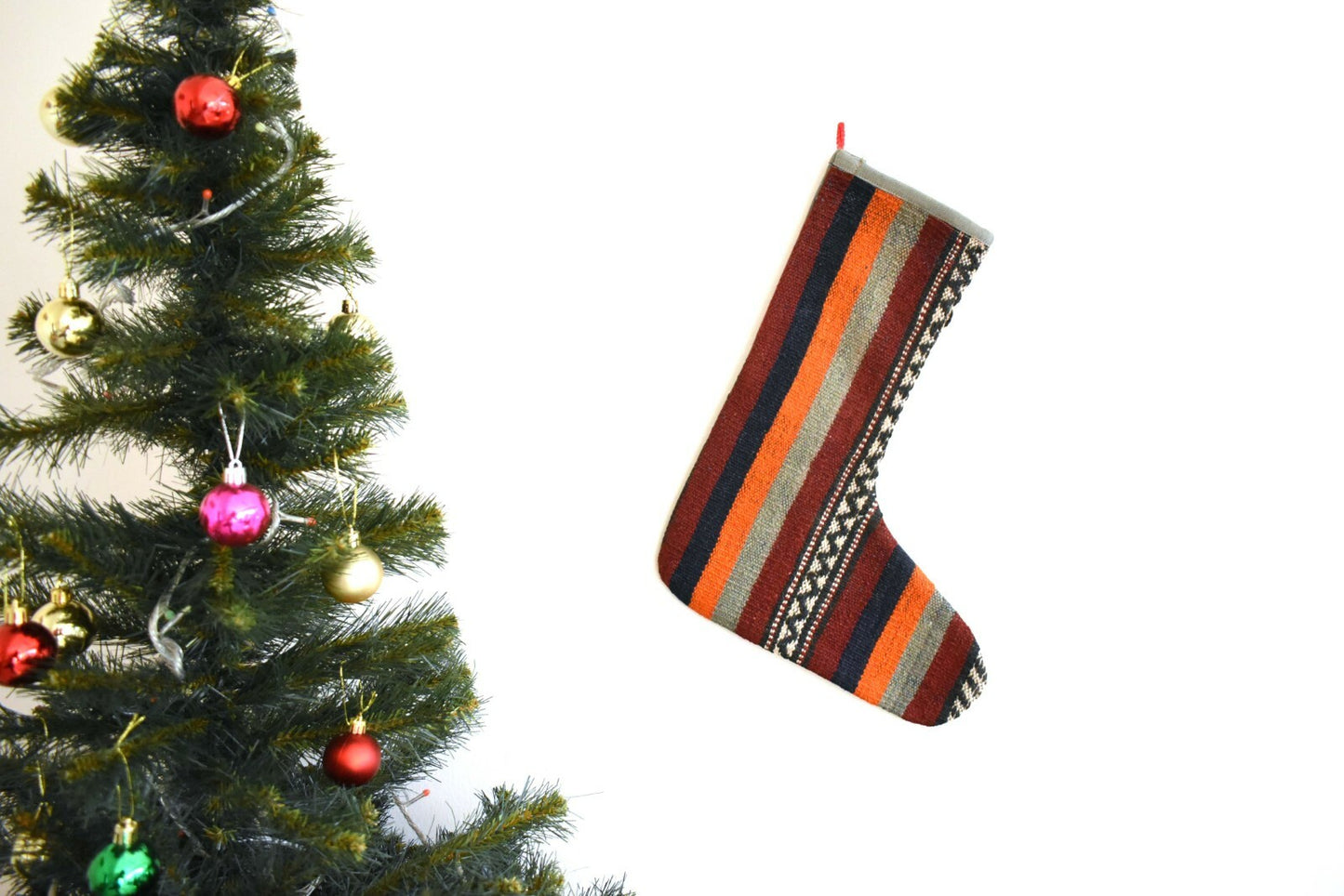 Kilim Christmas Stocking Rug Christmas Socks Christmas Decoration Xmas Gift S97