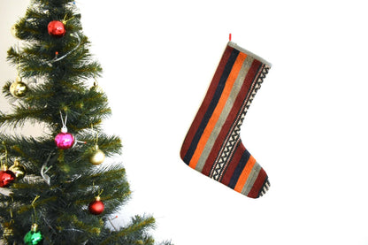 Kilim Christmas Stocking Rug Christmas Socks Christmas Decoration Xmas Gift S97