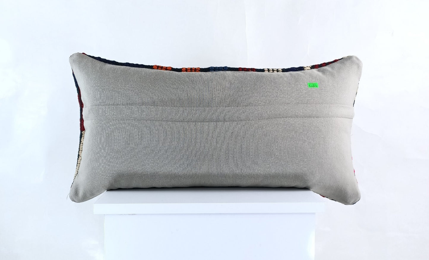 Handmade Turkish Kilim Pillow Cover 12x24 Ethnic Boho Sofa Lumbar Cushion E1004