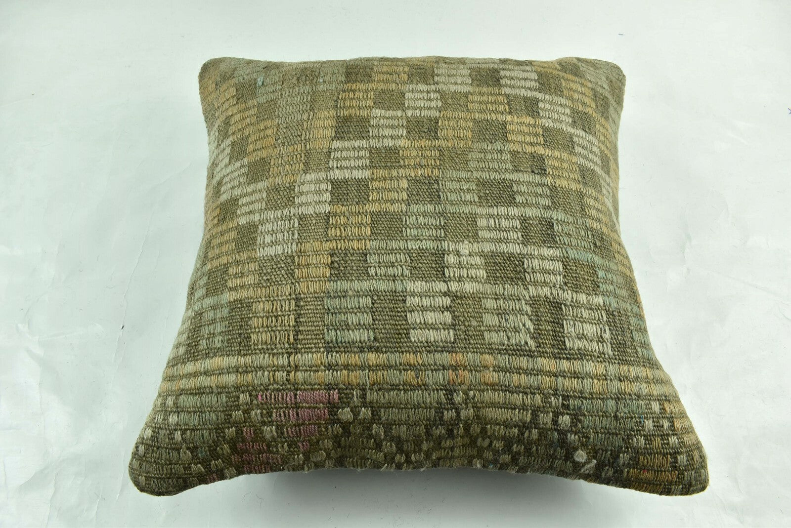 20x20 Kilim Pillow Cover Handmade Vintage Oushak Kilim Cushion Cover A1920