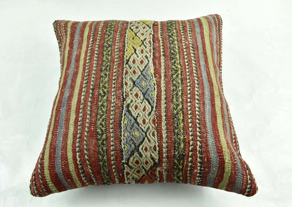 20x20 Kilim Pillow Cover Handmade Vintage Oushak Kilim Cushion Cover 2983