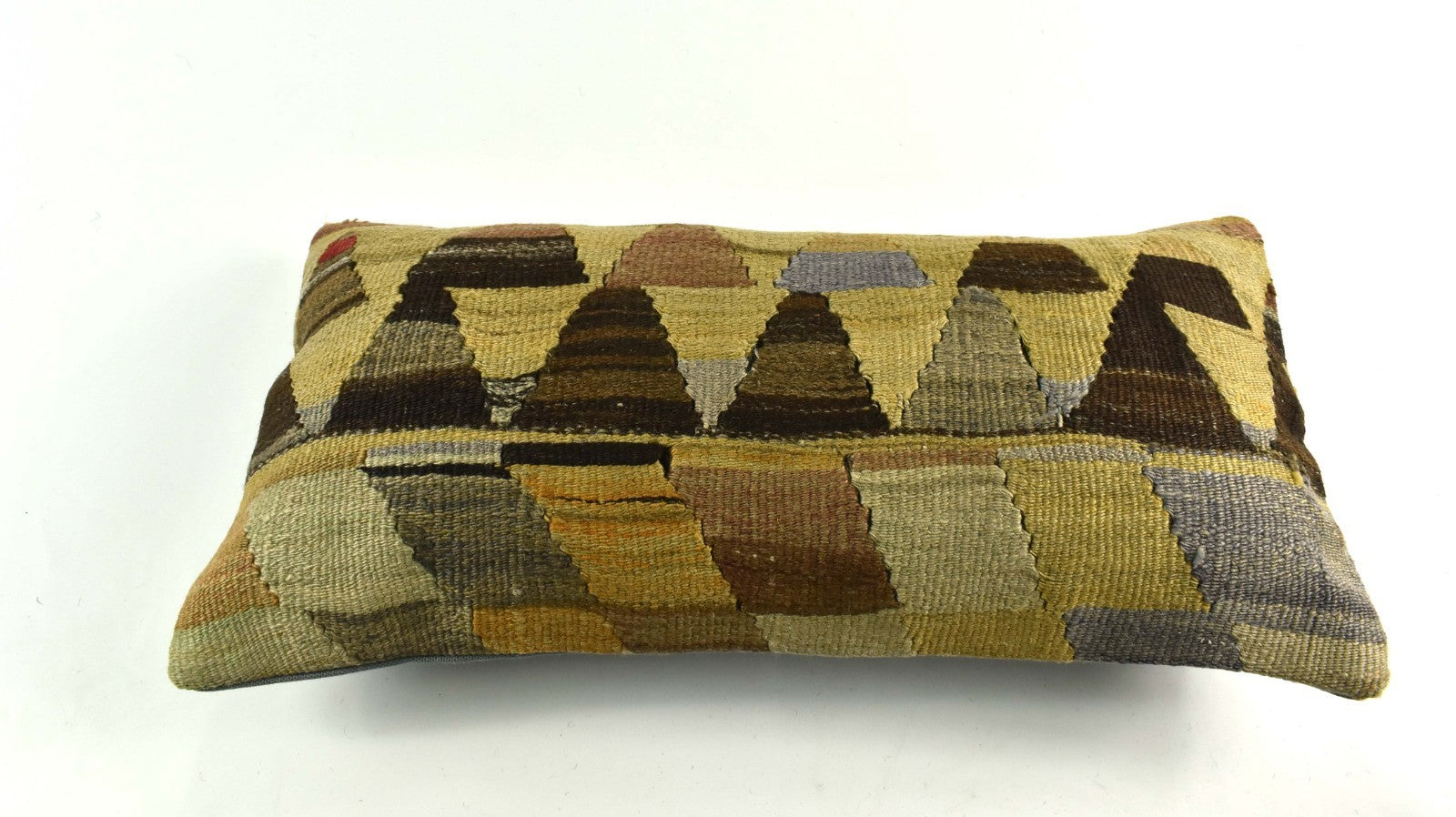 10x20 Kilim Lumbar Pillow Cover Vintage Ethnic Oushak Kilim Pillow Cover 3766