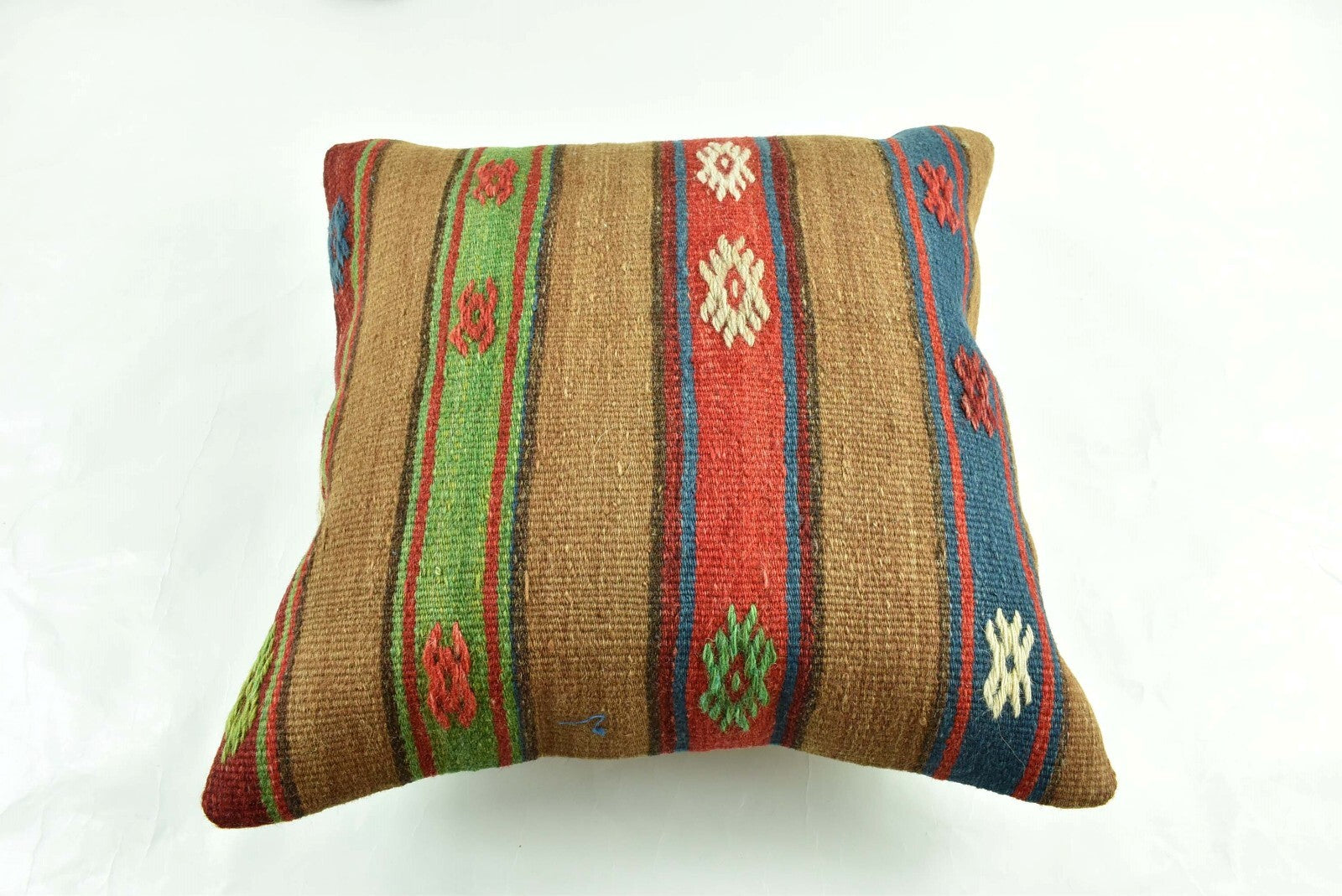 18"x18" Kilim Pillow Cover  Handmade Turkish Vintage Cushion Tribal Lumbar 2991