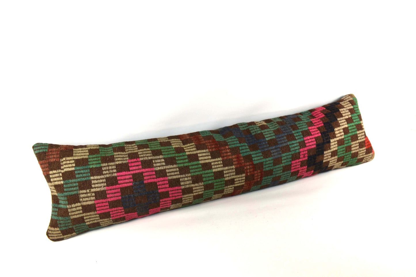 12x48 Vintage Rug Pillow Cover Handwoven Kilim Lumbar Pillow Cover 4342