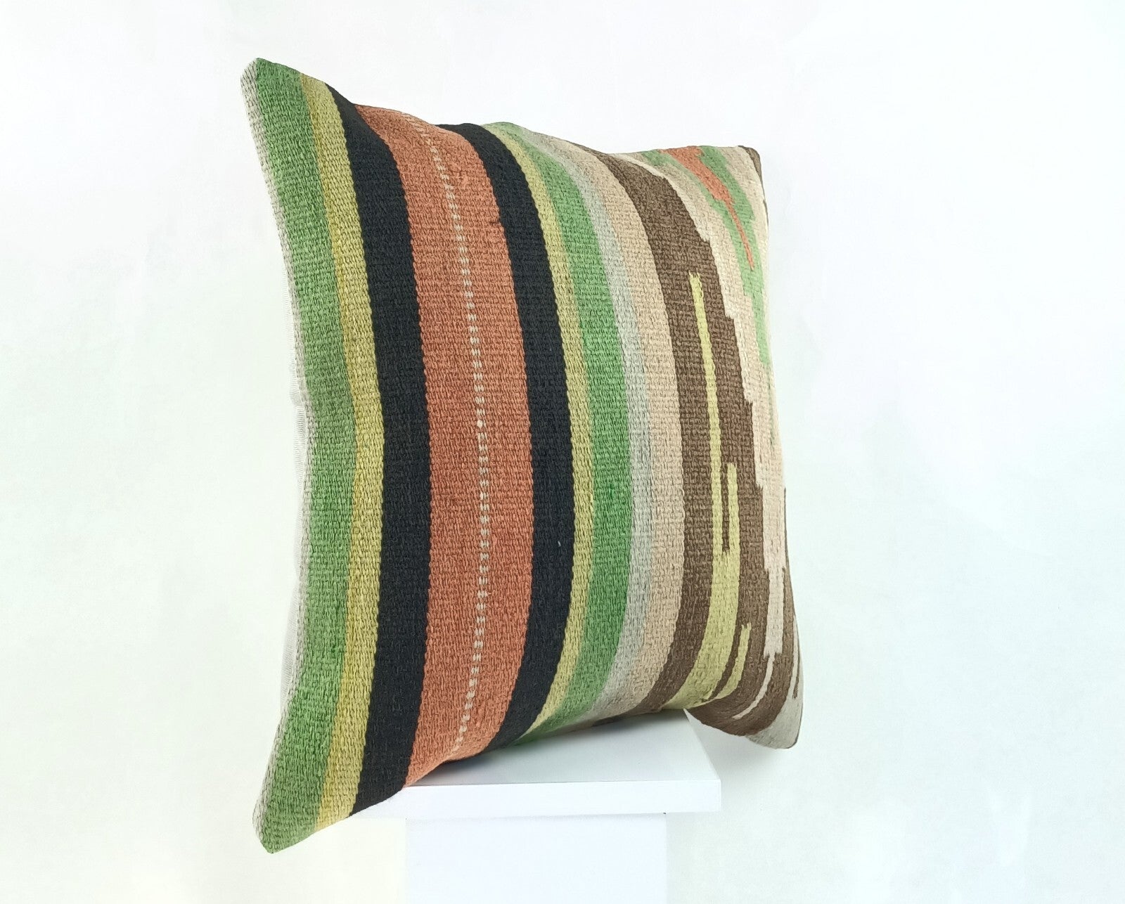 18"x18" Kilim Pillow Cover  Handmade Turkish Vintage Cushion Tribal Lumbar 2175