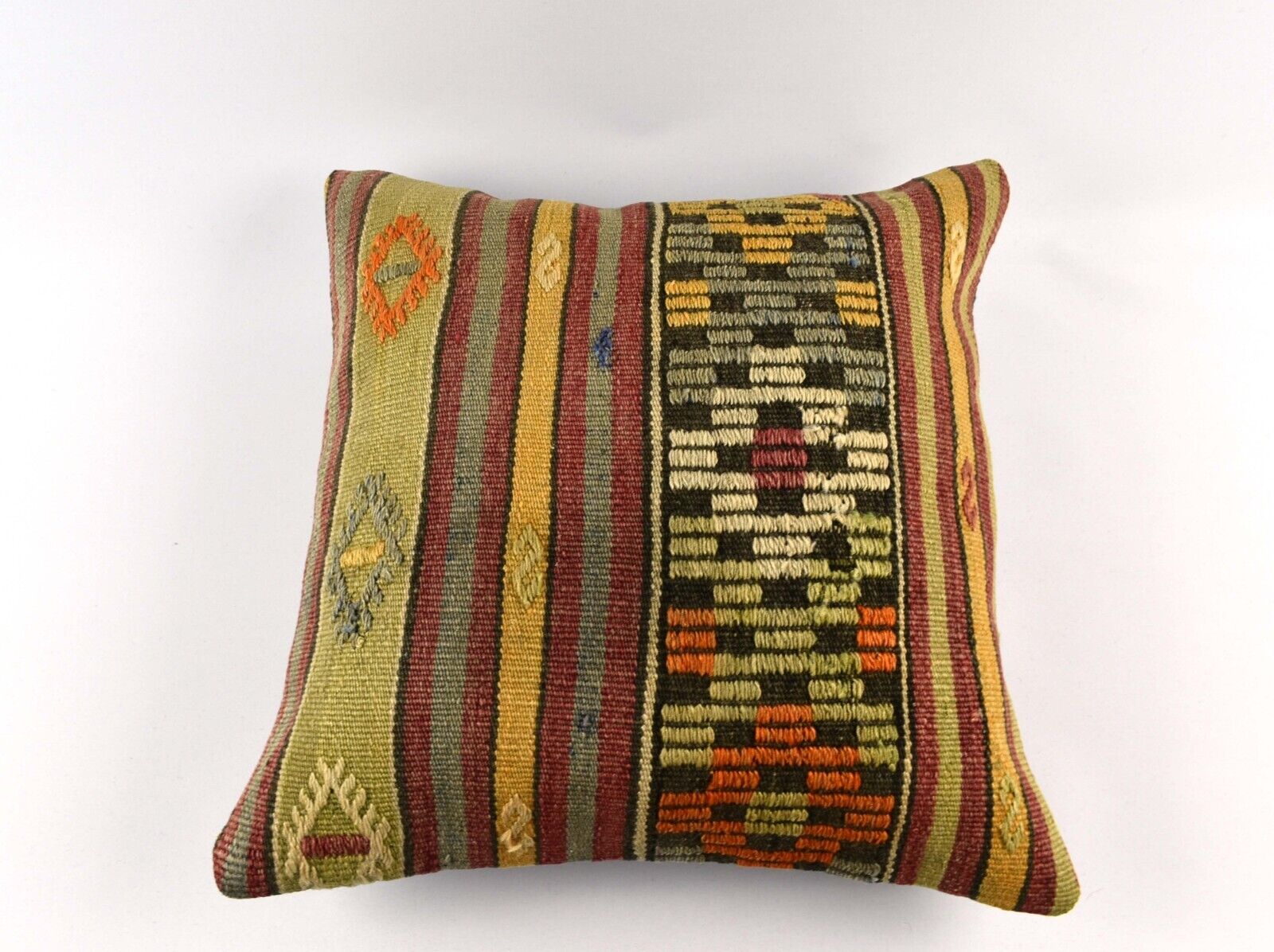 20x20 Kilim Pillow Cover Handmade Vintage Oushak Kilim Cushion Cover 4656