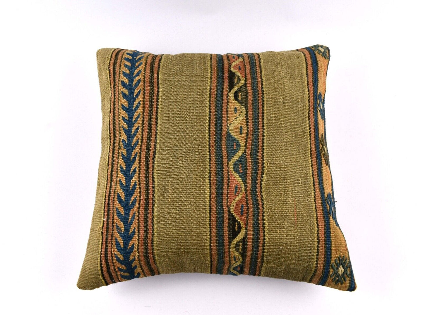 20x20 Kilim Pillow Cover Handmade Vintage Oushak Kilim Cushion Cover 4700