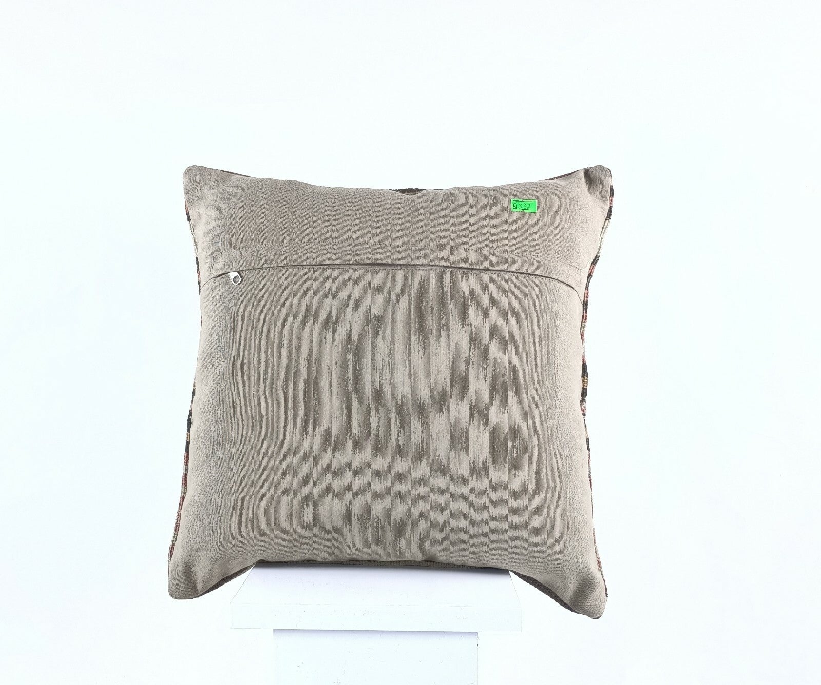  Turkish Kilim Pillow Cover 16x16 Home Decorative Wool Oushak Rug Cushion A532