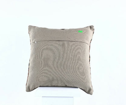  Turkish Kilim Pillow Cover 16x16 Home Decorative Wool Oushak Rug Cushion A532