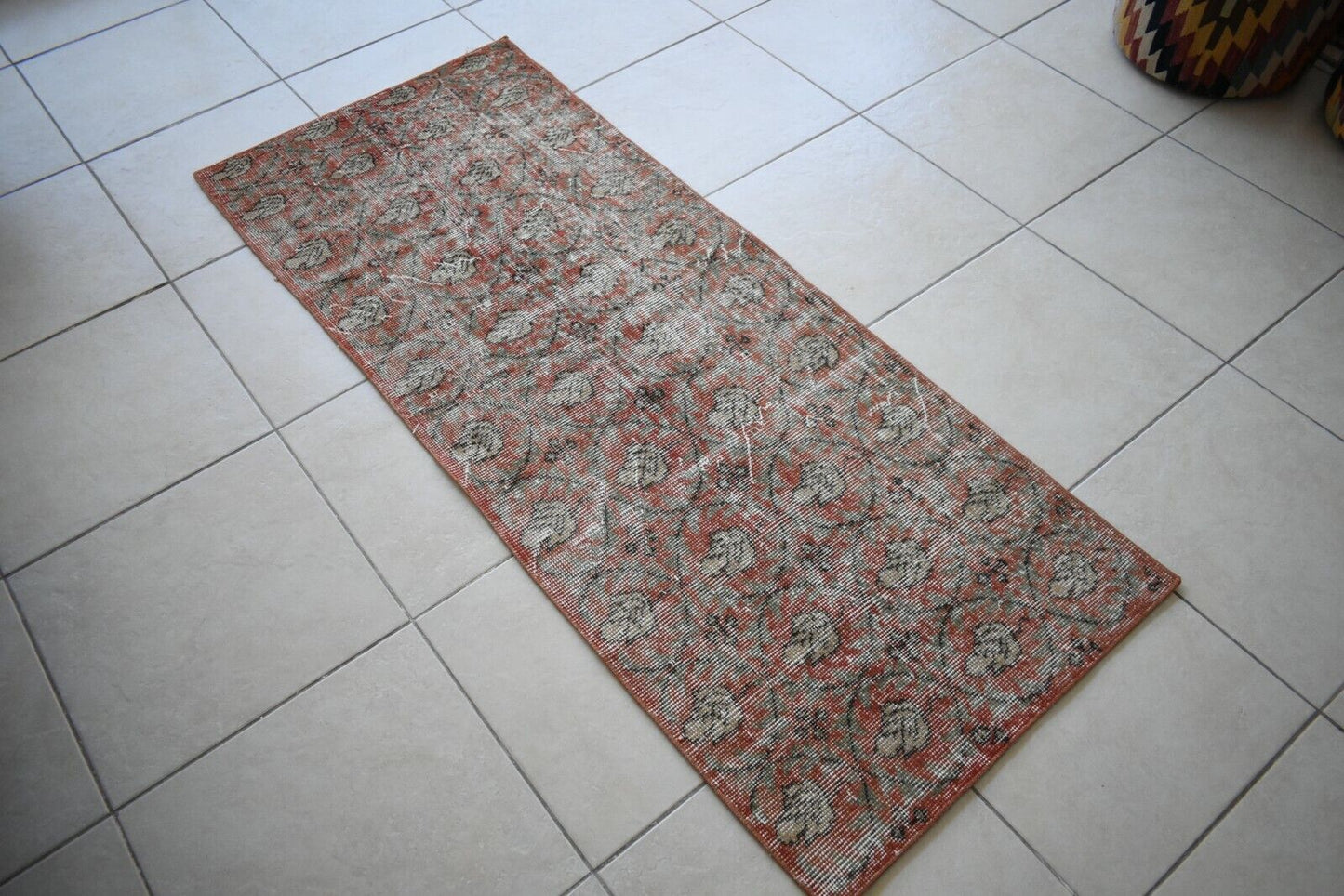 Vintage Runner 5.6x2.2 ft Oushak Runner Anatolian Rug Faded Turkish Runner R07