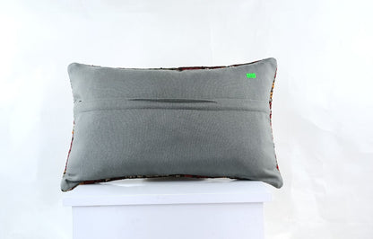 Kilim Pillow Cover 12x20 Turkish Handmade Sofa Couch Floor Lumbar Cushion E1035